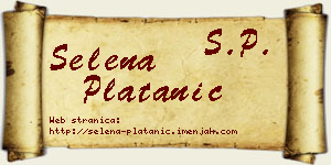 Selena Platanić vizit kartica